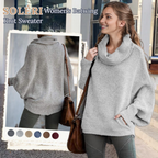 LÉORALABEL Women’s Batwing Knit Sweater – Soft Cowl Neck with Pockets