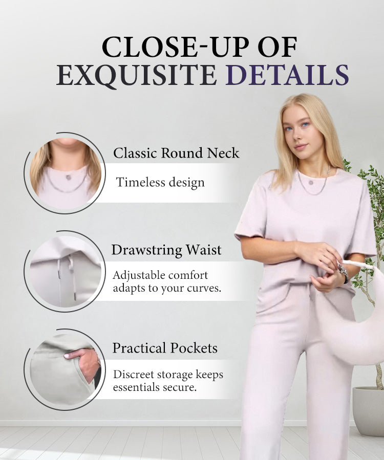 LÉORALABEL Women’s Chic Two-Piece Set – Modern Top & Matching Pants