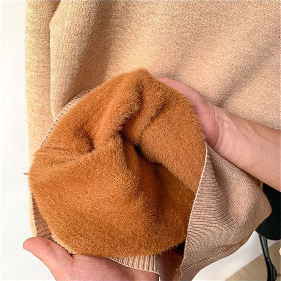 LÉORALABEL Women’s Winter Fleece Knit Top – Soft, Warm & Stretchable