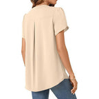 Everyday Pleat V-Neck Blouse