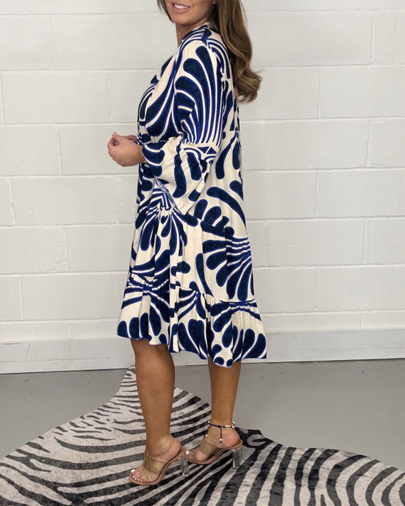 Willow Print Relaxed Shirt Dress