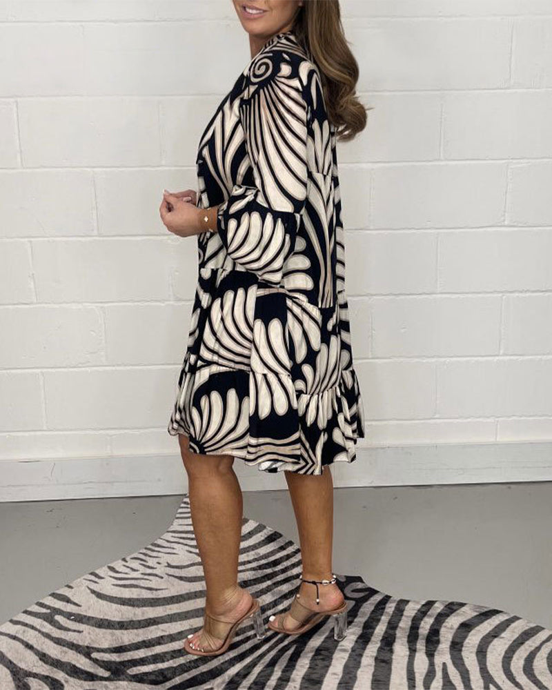 Willow Print Relaxed Shirt Dress