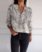 Willow Leaf Button Blouse