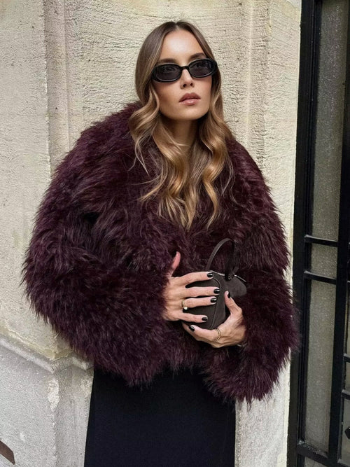 ARIA FAUX FUR SHORT COAT – LÉORALABEL WOMEN’S WINTER ESSENTIAL