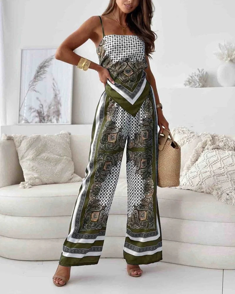Sorrento Silk-Print Two-Piece Set