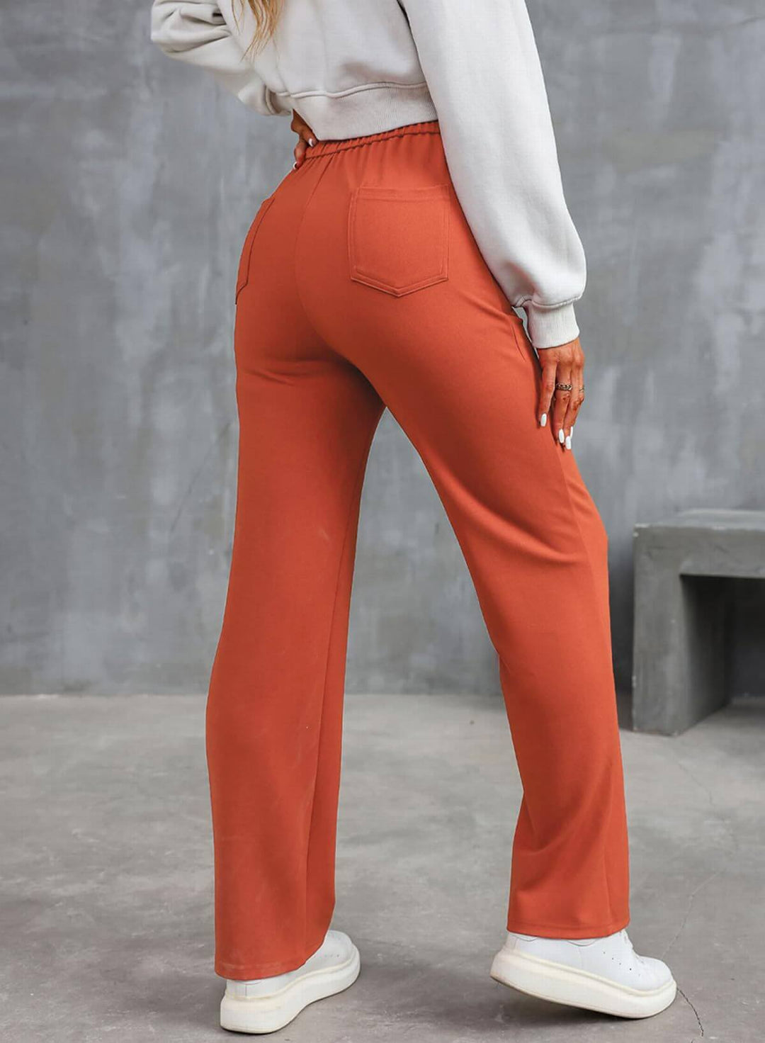 LÉORALABEL High-Waist Straight Pants – Elegant Everyday Comfort