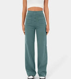 LÉORALABEL High-Waist Straight Pants – Elegant Everyday Comfort