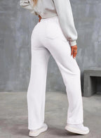 LÉORALABEL High-Waist Straight Pants – Elegant Everyday Comfort