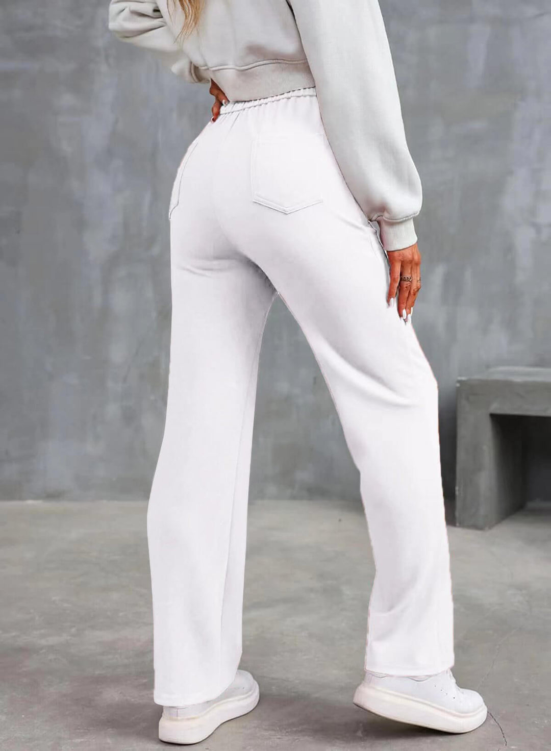 LÉORALABEL High-Waist Straight Pants – Elegant Everyday Comfort