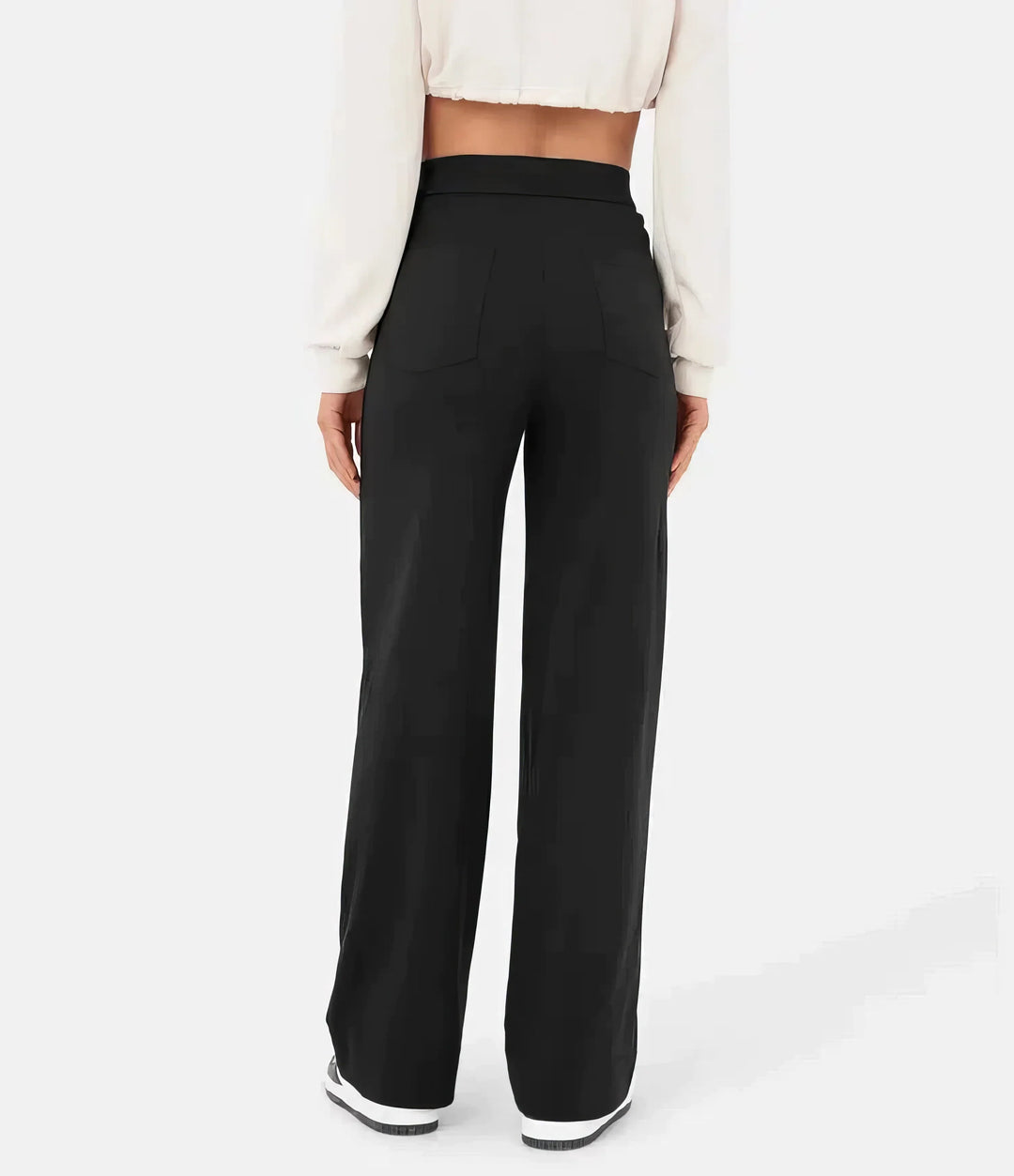LÉORALABEL High-Waist Straight Pants – Elegant Everyday Comfort