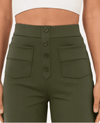 LÉORALABEL High-Waist Straight Pants – Elegant Everyday Comfort