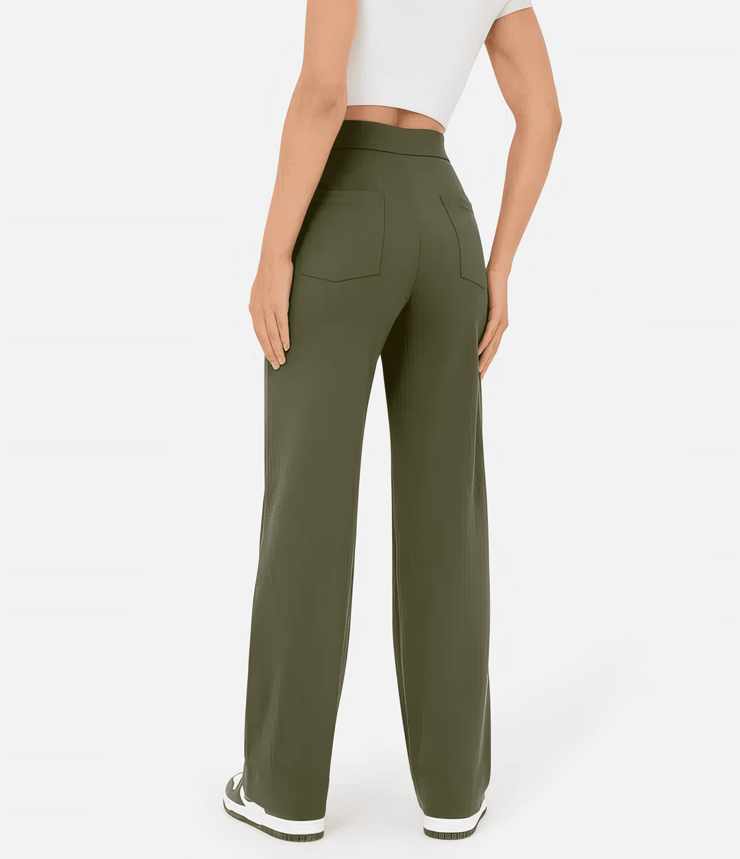 LÉORALABEL High-Waist Straight Pants – Elegant Everyday Comfort