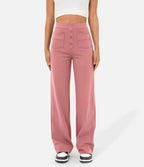 LÉORALABEL High-Waist Straight Pants – Elegant Everyday Comfort