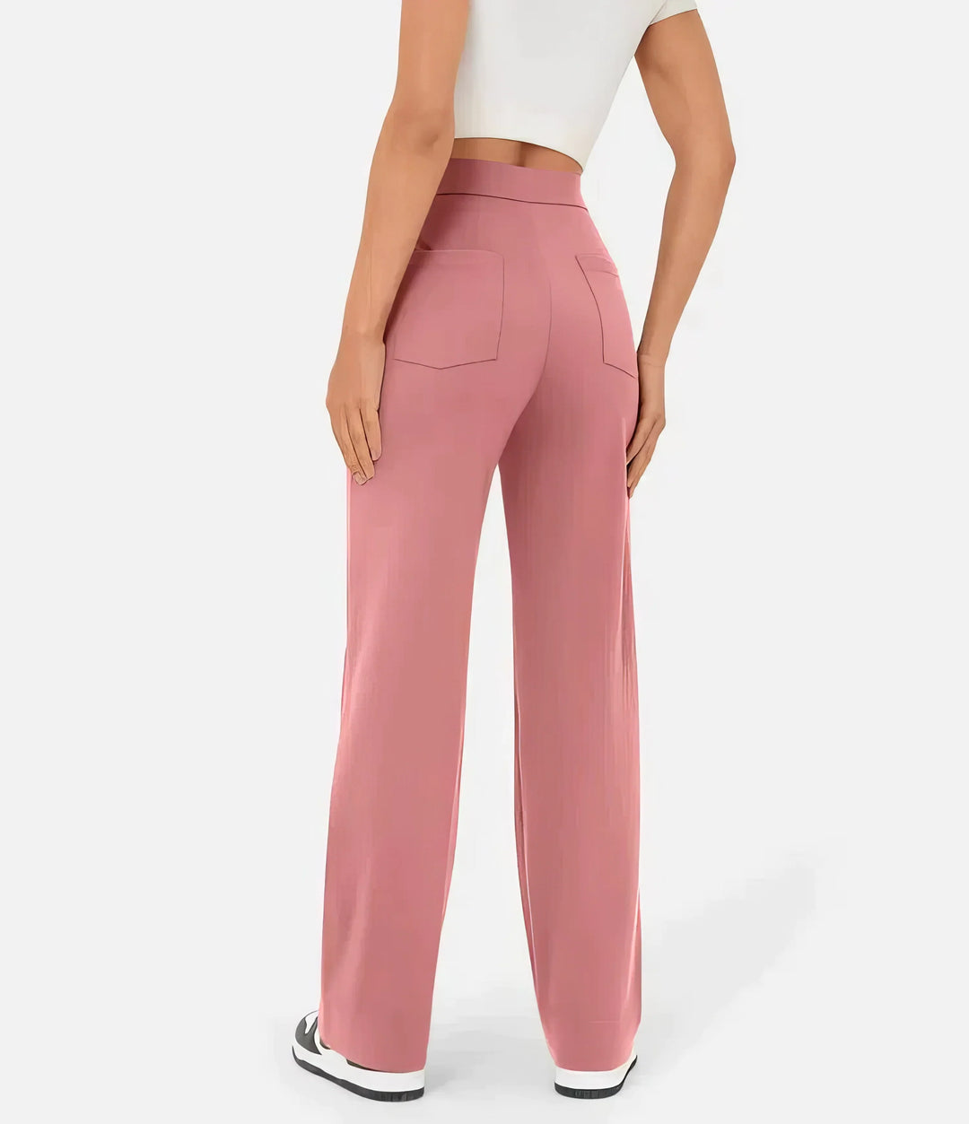 LÉORALABEL High-Waist Straight Pants – Elegant Everyday Comfort