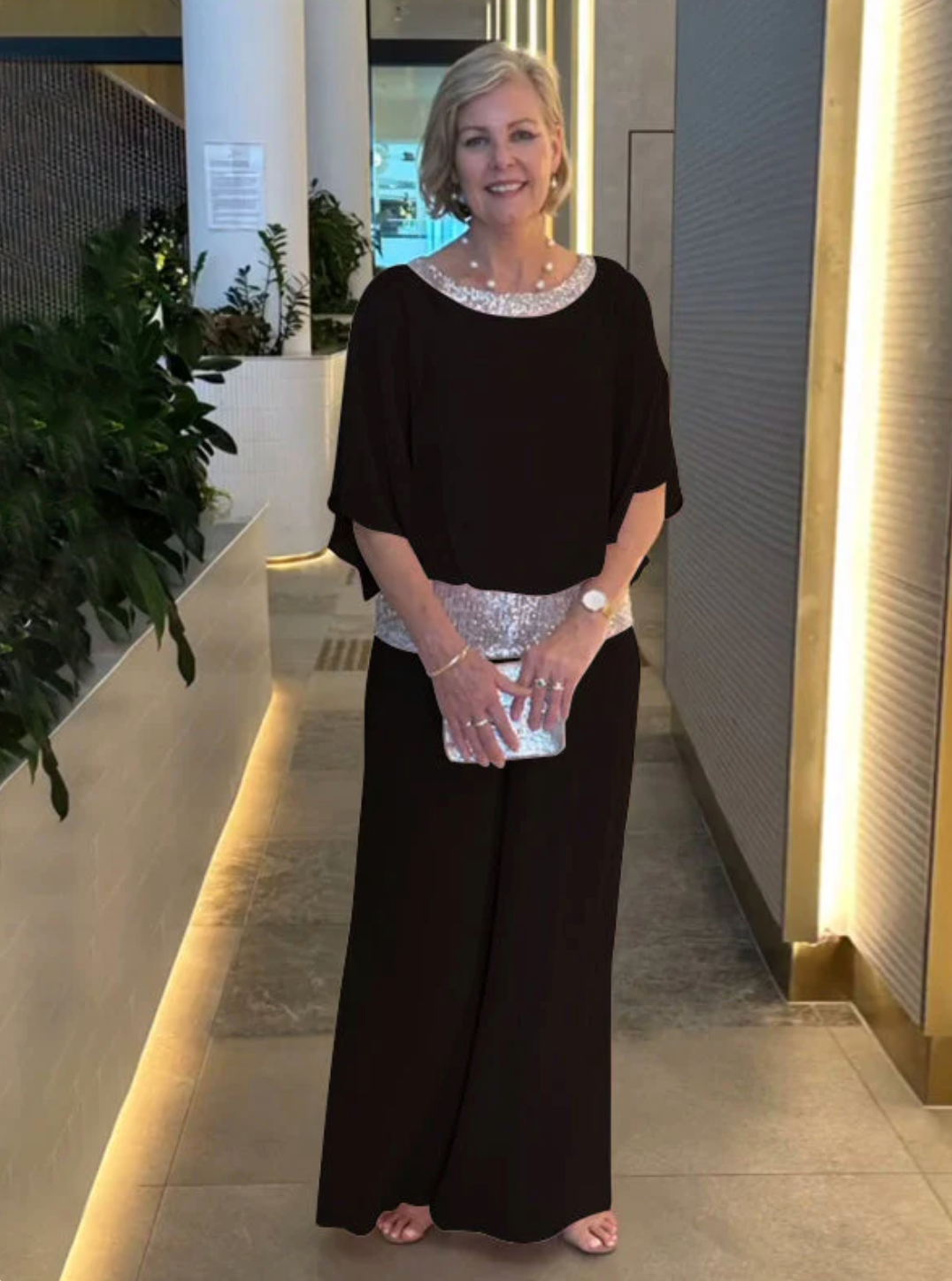 The Leora Luxe Sequin Comfort Set – Effortless Day-to-Evening Elegance