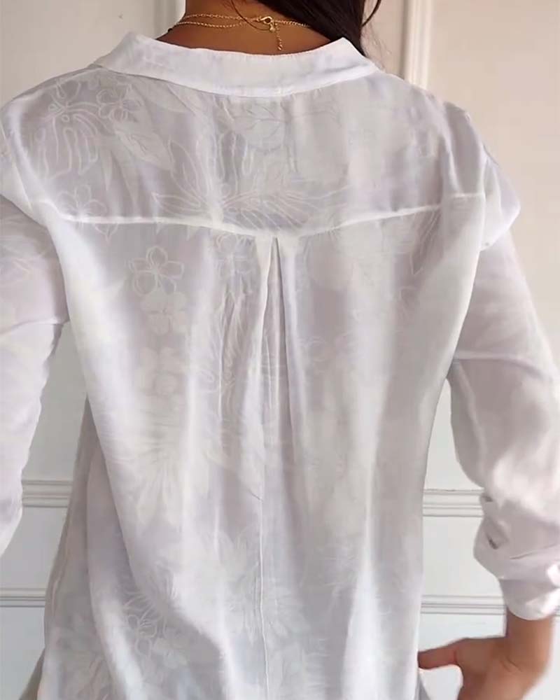 Willow Leaf Button Blouse