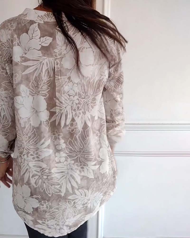 Willow Leaf Button Blouse
