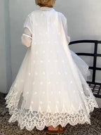 LÉORALABEL Lace Cotton-Linen Dress & Cardigan Set — Breezy Layers for Effortless Days