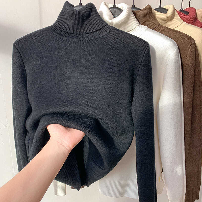 LÉORALABEL Women’s Winter Fleece Knit Top – Soft, Warm & Stretchable