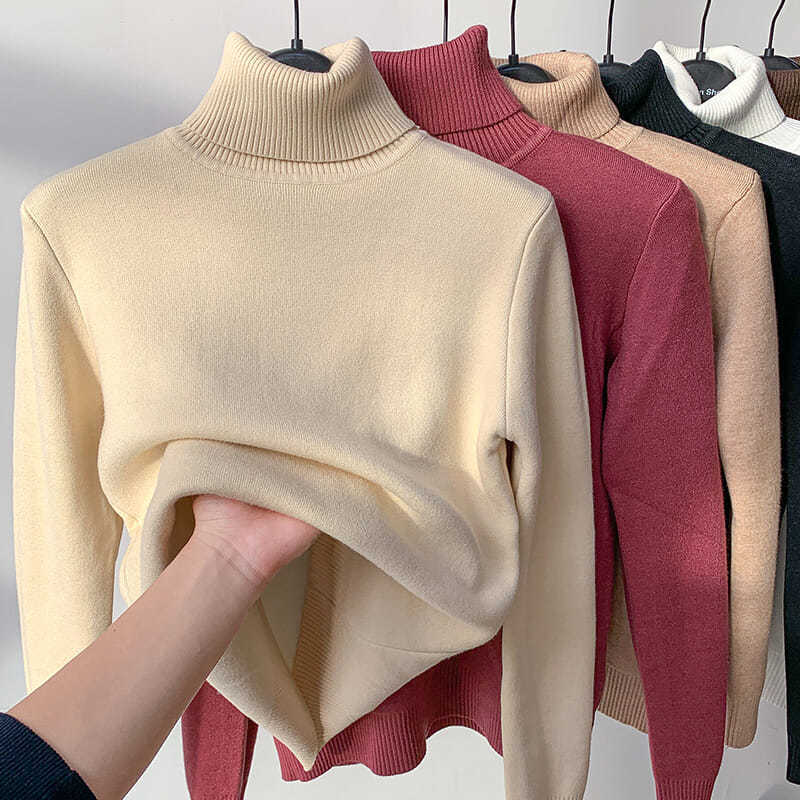 LÉORALABEL Women’s Winter Fleece Knit Top – Soft, Warm & Stretchable