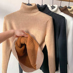 LÉORALABEL Women’s Winter Fleece Knit Top – Soft, Warm & Stretchable