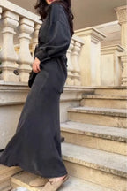 LÉORALABEL Tie-Waist Shirt & Skirt Set – Effortless Layers for Aussie Days